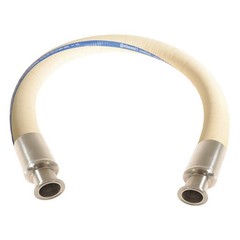CONTINENTAL FTH150-10TC-G Food Grade Hose,1-1/2″ ID x 10 ft.,White 55CD05