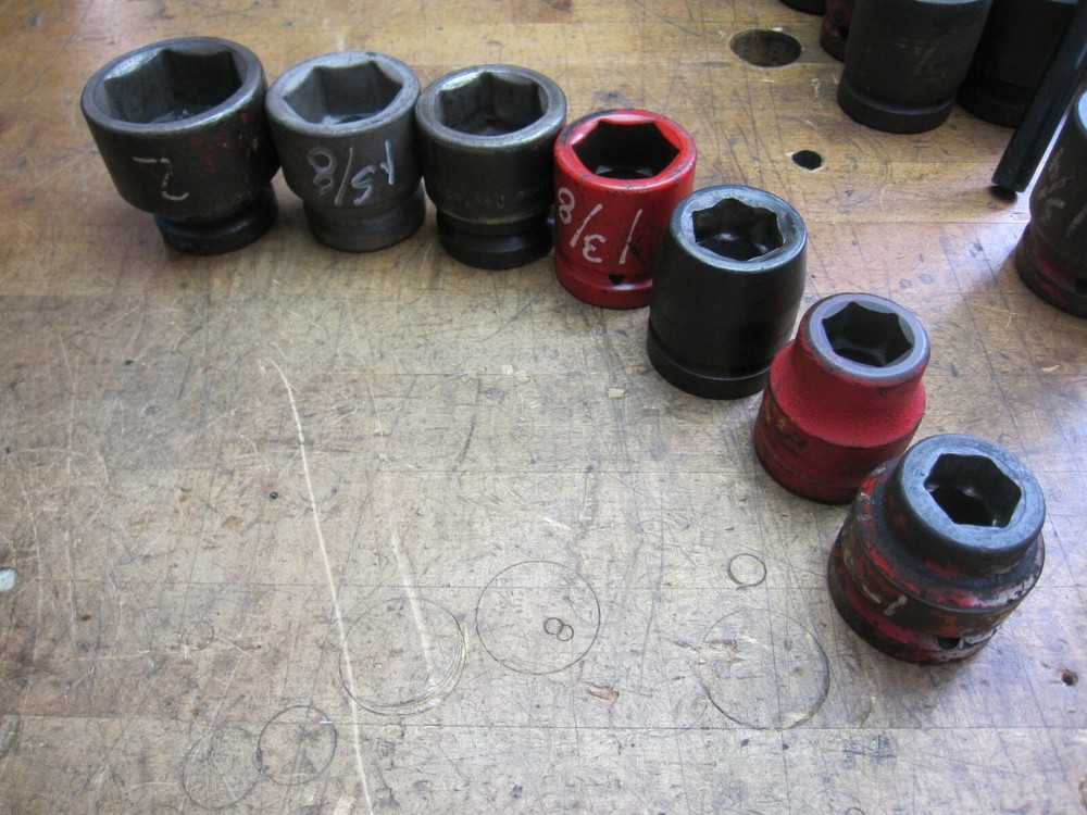 MOZAT impact socket set 1″ dr 2, 1-5/8, 1-1/2, 1-3/8″ 1-1/8(Armstrong) 15/16 7/8
