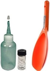Sluice Monkey Gold Panning 4oz Sniffer Bottle, Glass Vial & Orange Scoop
