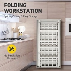 Folding Work Table Heavy Duty Stainless Steel for Kitchen Dining Restaurant