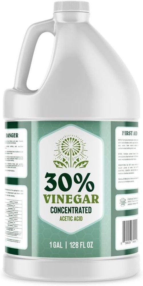 30% Concentrated Vinegar | 1 Gal | Cleaning Vinegar | Industrial Acetic Acid