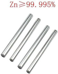 4PCS Pure Zinc Rod 100Mm X 10Mm High Pure Zinc Rods High Purity 99.995% Lengt