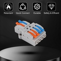 10 Pcs Lever Wire Connectors Quick Wiring Cable Connector Push-in Conductor