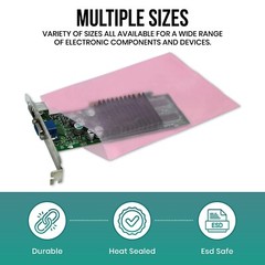 Pink Open Ended Flat Top Anti-Static Bag AntiStatic Poly Bags 4mil Electronic