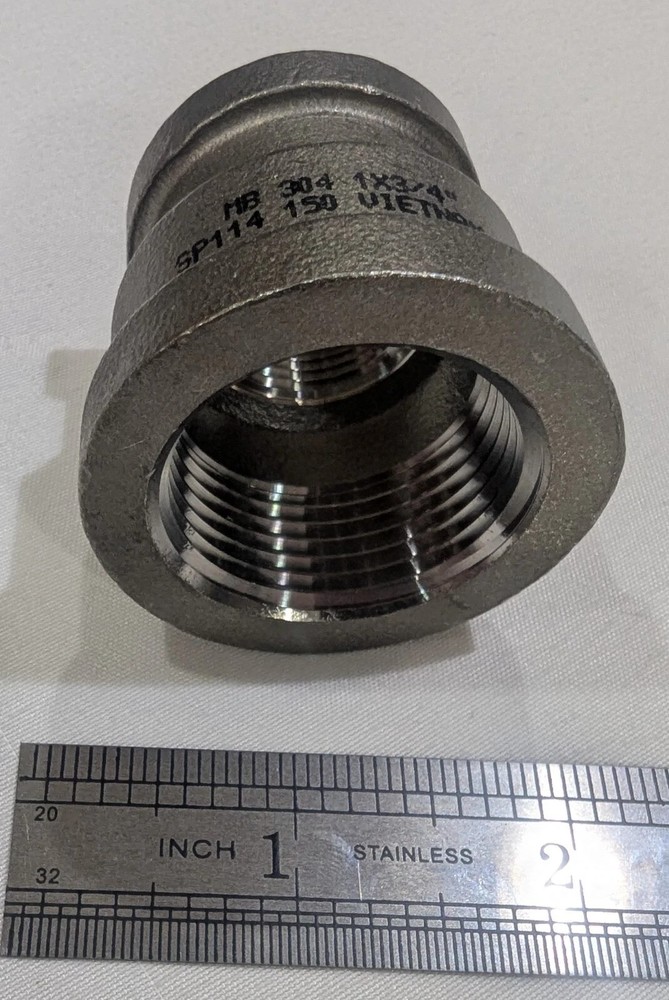 STAINLESS STEEL MB304 1″X3/4″ Reducing coupling SP114 Vietnam Lot of 3!
