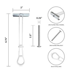 100-Pack 1/4″-20 Quick Toggle Anchors + Bolts for Drywall, Stud & Concrete Block