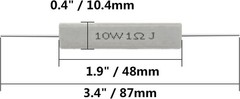 Compact 10PCS 10W 1 Ohm Ceramic Resistor – Reliable Electronics Component Kit