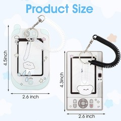 Cartoon Photo Holder set 2Pcs Photocard Keychain Bag Charm mixed