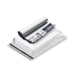 100/Cs 26x28x5 Expansion Poly Mailers 3 Mil, White/Grey, Tamper/Water Proof Bags