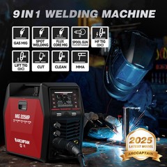 9-in-1 MIG205MP Multi-Process Welder 120/240V+110pcs Plasma Cutting Consumables