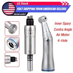 Dental 1:1 Speed Contra Angle Handpiece 4 Hole Inner Water Spray Autochuck Push