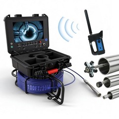 9 In Self-Leveling Sewer Camera 100ft Pipe Inspection Camera w/ 512Hz Locator