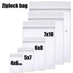 Clear Reclosable Seal Bag Plastic Poly Zipper Bags Zipper W/Hang Hole 4Mil THICK