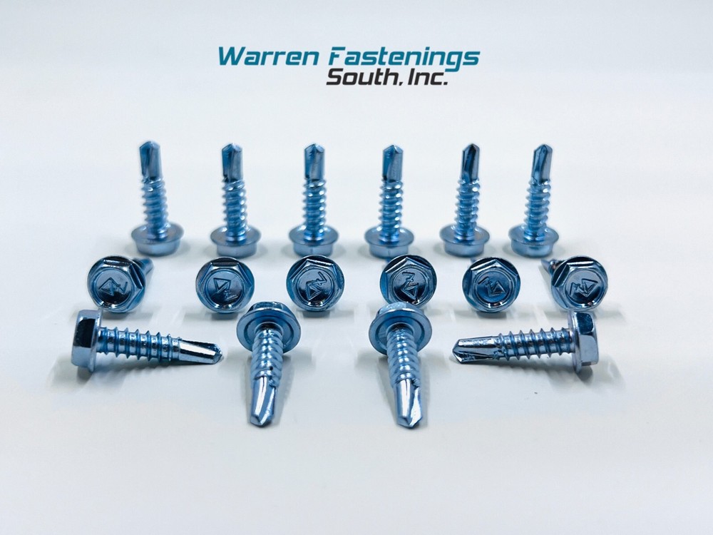 Hex Washer Head #12 x 3/4 Self-Drilling Tek Screw #3 point 800pc IHW