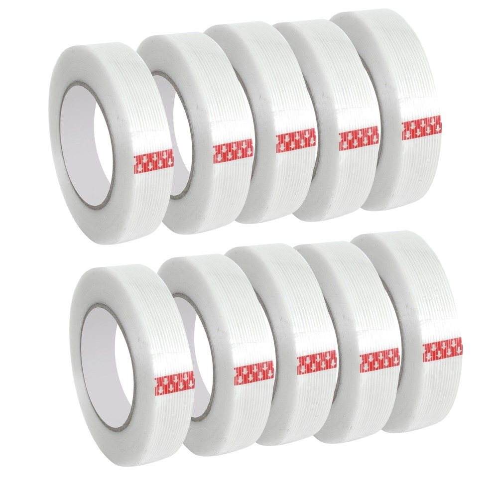 10 Rolls Filament Reinforced Strapping Fiberglass Tape 5.9 mil – 1 in. x 60 yds
