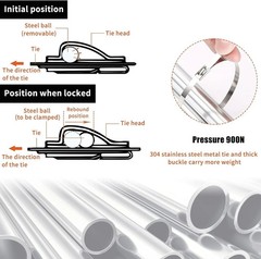 Professional Stainless Steel Cable Tie Gun Kit with 100PCS High-Strength Ties