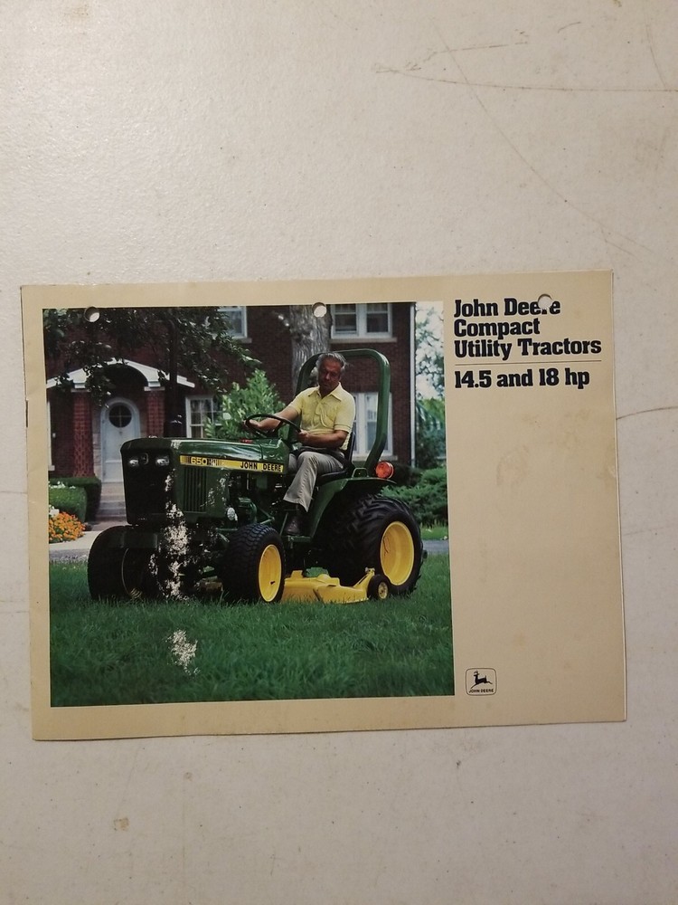 JOHN DEERE COMPACT UTILITY DIESEL 1981 Buyers Guide Brochure