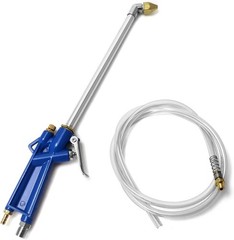 QWORK Air Blow Gun Pneumatic Engine Cleaning with 4Ft Hose, 1 pc, blue