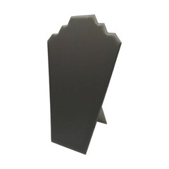 High Slate Gray Leatherette Necklace 12-1/2” Easel Jewelry Display Fixture