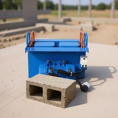 110V 550W Hollow Block Making Machine For 15.74X7.87X7.87inch Size 2Holes Brick