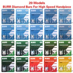 100pcs Dental Diamond Burs for High Speed Handpiece Medium Friction Grip 1.6MM