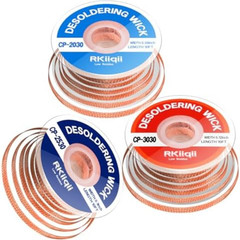 3Pcs Solder Wick Braid Kit with Flux, Low Residue Desoldering Wire 10ft Each
