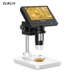1000X 4.3″ Coin LCD Digital 1000x Magnifier w/8 Adjustable LED Lights Used