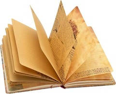 Vintage Travel Journals for Women, European Kraft Paper Diary Color Illustration