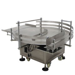 Auto Bottle Unscrambler 39.4” Round Table Bottle Collecting Machine Organizer