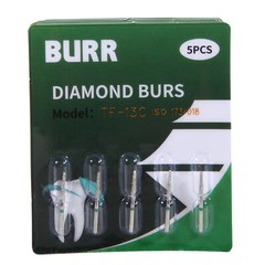 50pcs Dental Turbine Diamond Burs Fit for High Speed Handpiece FG1.6mm TF-13C