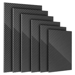 Kalolary Carbon Fiber Sheet 250 X 100 X 1 MM, 3K Real Carbon Fiber Board Plate C