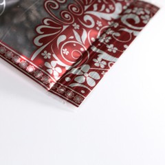100pc Red/Clear Window Design Bag Heat Sealable Zip Seal Lock Snack Pouch 4×6″
