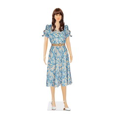 Female Mannequin Full Body PP Realistic Display Head Turns Dress Form with Base