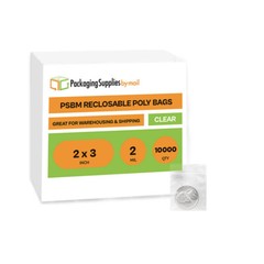 10000 2×3 Clear Plastic Zipper Poly Locking Reclosable Bags 2 Mil 2″ x 3″ Mini