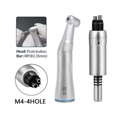 Dental 1:1 Speed Contra Angle Handpiece 4 Hole Inner Water Spray Autochuck Push