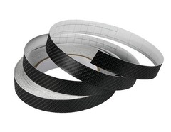 1/2″ X 30 Ft Carbon Fiber Vinyl Tape For Black Out Chrome Delete Window Trim Doo