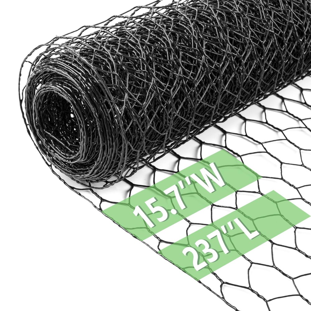 Chicken Wire 15.7 in x 237 in Poultry Wire Netting Hexagonal Galvanized Mesh …