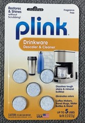 PLINK Lot of 4 Packs of Drinkware Descaler & Cleaner Tabs 20 Total Tabs New