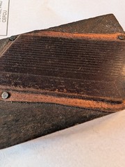 Vintage Wood & Copper Advertising Printing Block Plate 1-3/4x 1-1/4