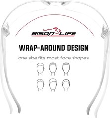 Bison Life Safety Glasses: 12-Pair Pack, Scratch-Resistant & Impact-Resistant