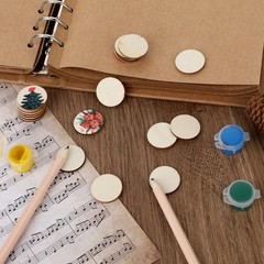 Giantree 100 Pcs 1 Inch Unfinished Wood Circle Disc, Round Blank Wooden…