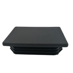 4 Pack 2 X 3 Inch Rectangle Plastic Plug Insert, 50Mm×75Mm Black End Cap for Met