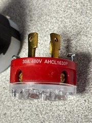 10 NEW Eaton AHCL1630P Red Locking Plugs NEMA L16-30P 30A 480V 3 Phase 3P4W
