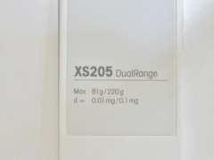 METTLER TOLEDO XS205DU DUALRANGE ANALYTICAL LAB BALANCE 81g@0.01mg 220g@0.1mg