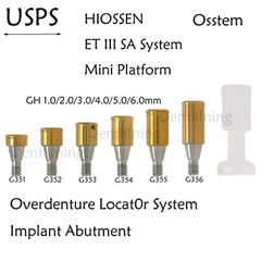 US Dental Attachment connection Locator Abutment & Male Cap For Hiossen Implants