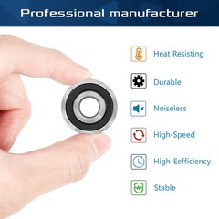 10 Pack Flanged Ball Bearings 5/8″ x 1-3/8″ x 1/2″, Pre ID x OD
