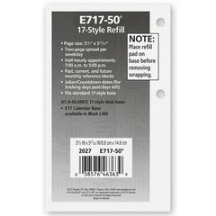 2026 At-A-Glance E717-50 Daily Calendar Refill, 17-Style, 3-1/2 x 6″