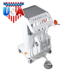 Dental Mobile Delivery Unit Cart with Air Compressor ultrasonic scalers 4Hole