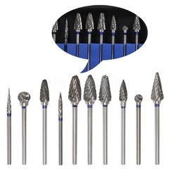 10 Pcs Dental Lab Polishing Bur Drills Tungsten Steel Carbide Burs Burrs 2.35MM