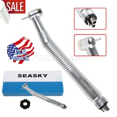 SEASKY Dental High Speed Handpiece 4Holes Standard Head Burr M4 Push Button NEW